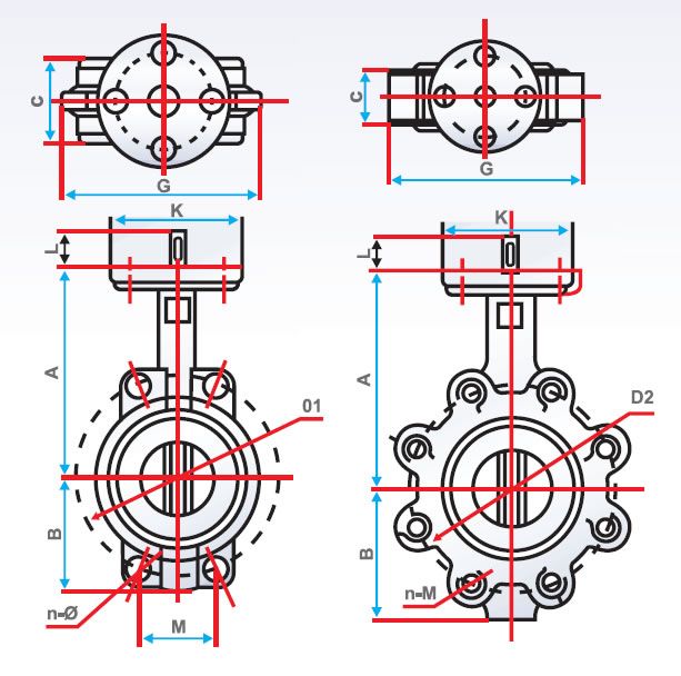 Butterfly Valves Diagram / Figure